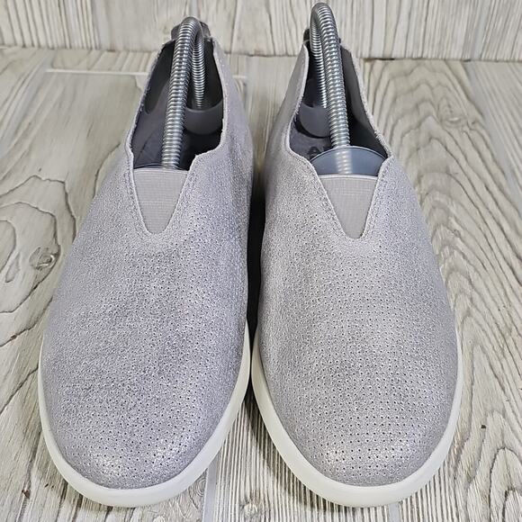 Abeo Metallic Silver Slip-On Sneakers - Picture 3 of 12
